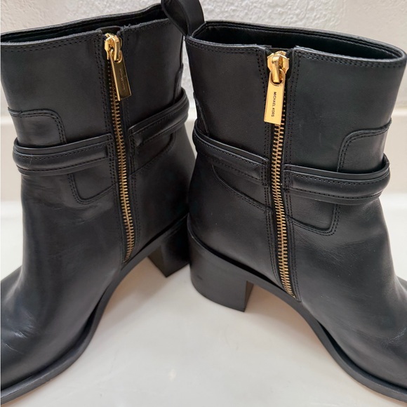 Michael Kors Black Leather Ankle Booties - Picture 9 of 9